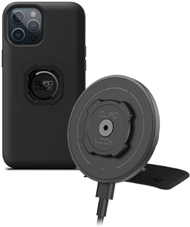 Quad Lock Adhesive Dashboard/Console Car Phone Holder Kit with MAG Wireless Charging Head V2 and MAG Phone Case for iPhone 12 Pro Max