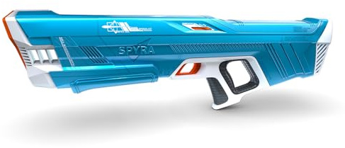 SPYRA SpyraThree™ elektrische Wasserspritzpistole, automatisches Aufladen, 3 Spielmodi, LED-Schuss- & Batterieanzeige, 15m Reichweite, Premium-Sommerspielzeug (blau)