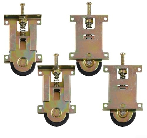 Poulies pour portes coulissantes d'armoires - Quincaillerie pour meubles - Rouleaux à came - Poulies de porte coulissante fiables avec roulettes à came (4 pièces)