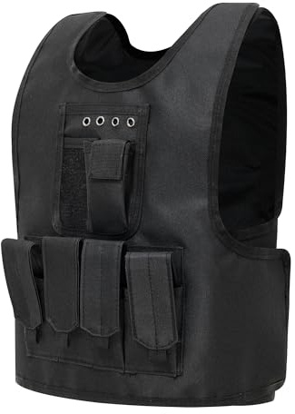 XIELIXIA Barn taktisk väst, justerbar armékostym, pojkar flickor utomhus paintball airsoft utrustning