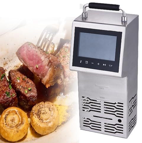 Vacuum Thermostatic Molecular Processor 80L/time Sous Vide Machine, 2000W Fast Heating Immersion Circulator Cooker with Screen 99H Timing, 3D Water Cycle