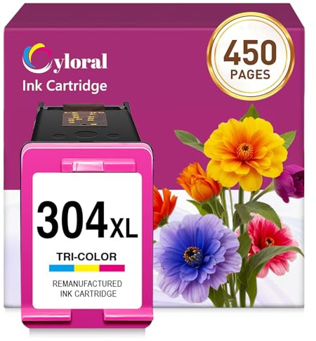Cyloral 304XL für HP 304 Druckerpatronen DeskJet 3700 2600 2630 3750 2620 3720 2622 3760 3722 3762 2632 2655 3730 3764 3733 Envy 5000 5032 5030 5010 5020 5055 5052 5034 für HP 304 XL Farbatrone HP304