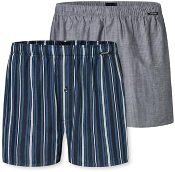 Schiesser Lot de 2 Boxers Baumwolle Web Multipack - Webboxer Homme Boxer, Assorti 4_182428, 5