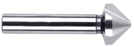 Fresa de biselado de tres flautas y vástago recto, broca avellanada de acero de alta velocidad de 60 grados, 1 pieza(12.4mm)