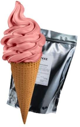 Softeispulver Erdbeere 2,5kg | 7-9 Liter fertige Mischung | Eis Pulver für Softeismaschine - cremiges Softeis für Zuhause & Gastronomie - Eispulver mit Erdbeergeschmack