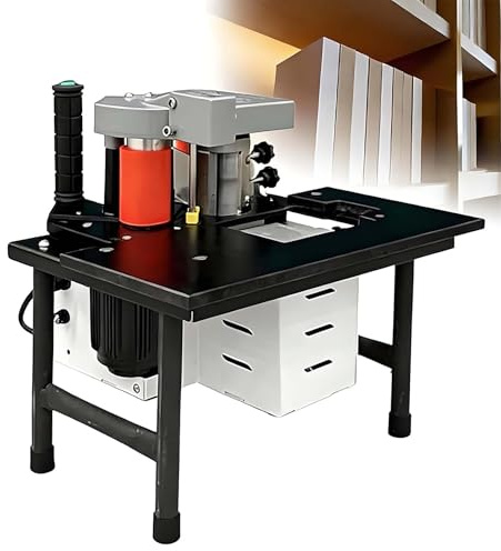 SIEEOUR Máquina Portátil De Cantear Carpintería 60mm, Rebordeadora 1200w De Cola Doble Cara, Máquina De Cantear Pvc Con Temperatura Controlada Entre 170-180ºc, Para Tableros De Madera(Black)