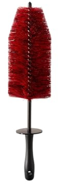 Glismoto Big Detailing Alloy Wheel Brush – Soft 45mm Bristles | Flexible Bendable Wheel Cleaning Brush | Scratch-Free Brake Dust & Rim Cleaner (Big 45cm, Red)