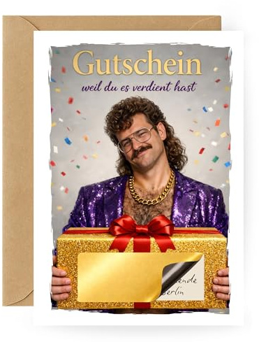 Rubbelkarte Gutschein lustig – Gutschein Karte mit Rubbelfeld zum Freirubbeln – Geldgeschenk Karte zum Selber Ausfüllen – Geschenkidee Geburtstag Freunde Partner Kollegen Männer Frauen inkl Umschlag
