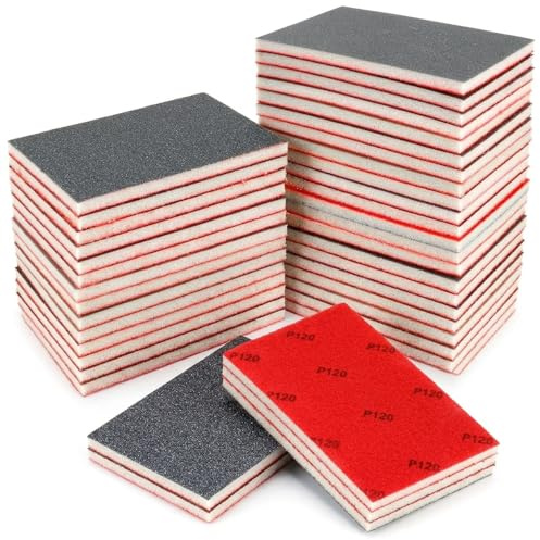 26 Pcs Sponge Sandpaper Set, Flexible Foam Sanding Pads (100x75x5mm), Wet & Dry Polishing Abrasive Blocks, Assorted Mixed Grits 120-3000 for Woodworking, Metal, Automotive & Crafts