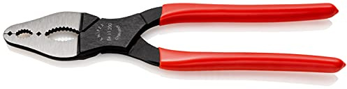 KNIPEX Konuszange für Kfz Fahrzeuge, für sehr schmale Verschraubungen, Kopf gerade, atramentiert, 200 mm (SB-Karte/Blister), 84 11 200 SB