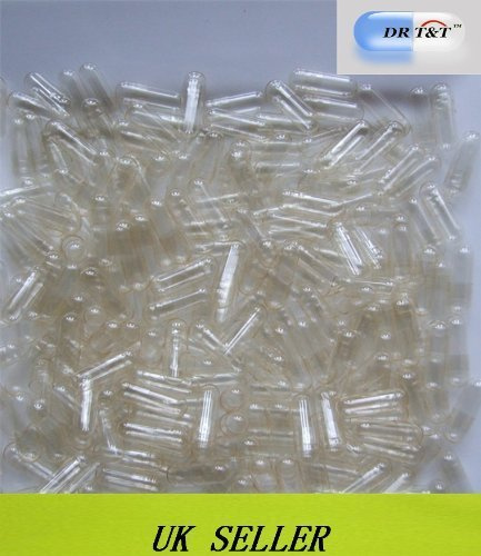 DR T & T 1000 Empty Gelatine Clear Capsules Capsule Filling Size 4 Size 4