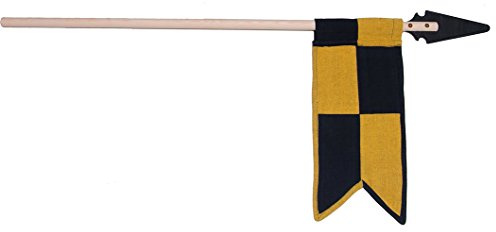 VAH - Normannen-Lanze aus Holz mit Fahne 102cm [echtes Handwerk | Made in Germany]