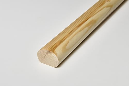 Hobby Legno Corrimano in Legno di Pino Massiccio Non Trattato, mm. 55x40x3000 (Prezzo per ml. 3,00)