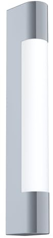 EGLO LED Wandlampe Tragacete, Wandleuchte Spiegel | Spiegelleuchte aus Edelstahl und Kunststoff, Badezimmer Lampe in Chrom, Weiß, Feuchtraumleuchte, IP 44, L: 35 cm