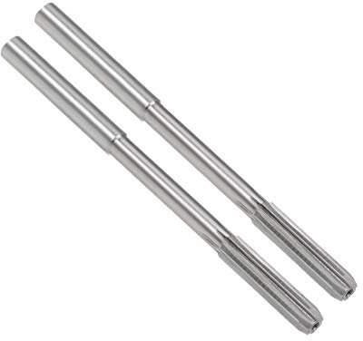 uxcell 6mm Chucking Reamer, HSS Cobalt M35 Lathe Machine Reamer D4 6 Straight Flutes, Round Shank Milling Cutting Tool, for Stainless Steel Alloy Copper Metal, 2pcs