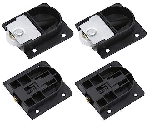 Scicalife 4Pcs Puerta Corredera Rodillo Mudo Muebles de Armario Superior Debajo Del Rodamiento Rueda