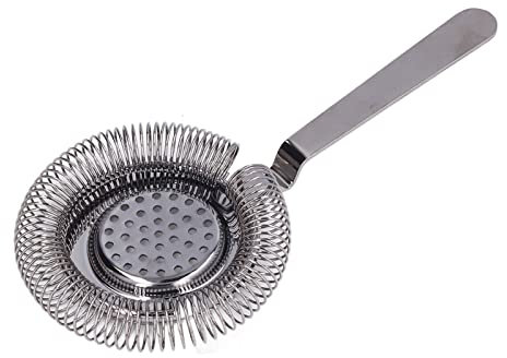 Colador de cóctel Colador de barra multifuncional Filtrado fino Cuchara de acero inoxidable profesional Bar Herramientas de vino para Bartending Restaurante Fiesta(01)