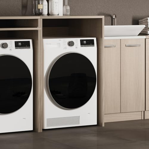 Linea Azzurra Copri Asciugatrice in Legno 65x71x105 cm Copri Asciugatrice Da Esterno e da Interno Perfetto per Proteggere la tua Asciugatrice, Pratico ed Esteticamente Gradevole Made In Italy
