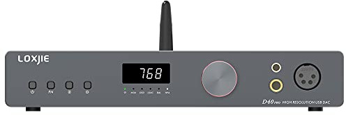 LOXJIE D40 Pro,Decoder-Kopfhörerverstärker,ES 9039MS Pro Chip,MQA Full decoder,Unterstützung für die Übertragung DSD,OPA1612,XU-316, Bluetooth 5.0, mit Fernbedienung (Grey)