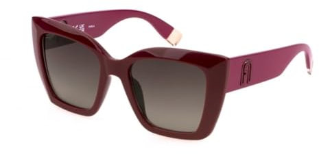 Furla Damen Sunglasses Sfu710 Shiny Bordeaux 54/19/140 Sonnenbrille, Mehrfarbig (Mehrfarbig)