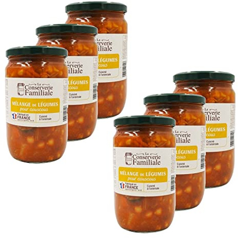 Lot 6x Légumes pour couscous - Bocal 660g
