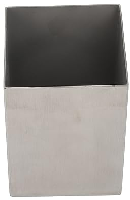 HERCHR Metall-Bleistiftbecher, Edelstahl-Stifthalter, Rechteckiger Stift-Organizer, Make-up-Pinselhalter, Stiftbecherhalter Für Den Schreibtisch(Silber)
