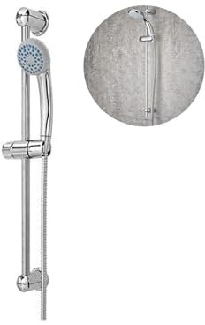 Barra de ducha multifunción con alcachofa – Alcachofa para bañera y ducha, de metal, 9 x 73,5 x 8 cm, cromado