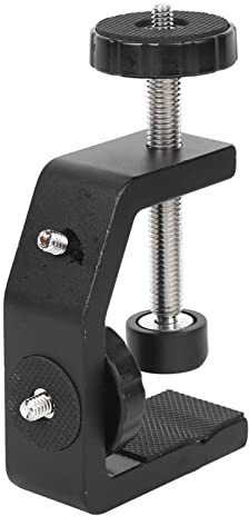 C-Klemmhalterung Kamera Halterung Klemmstativ Tischklemme Fotografie Universal Halterung C Klemme, Feste Desktop Große Aluminiumlegierung Schwarz für Taschenlampe, Kamera, Stativ