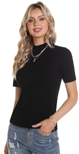 Totatuit T-Shirt Basique pour Manches Courtes Haut De Taille Slim | Été, Tenue Quotidienne, Facile à Associer, Style Polyvalent