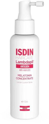 ISDIN Lambdapil Anticaída Loción, Loción con Melatonina para reforzar y reducir la caída del pelo, Refuerza tu Cabello Mientras Duermes, 100 ml