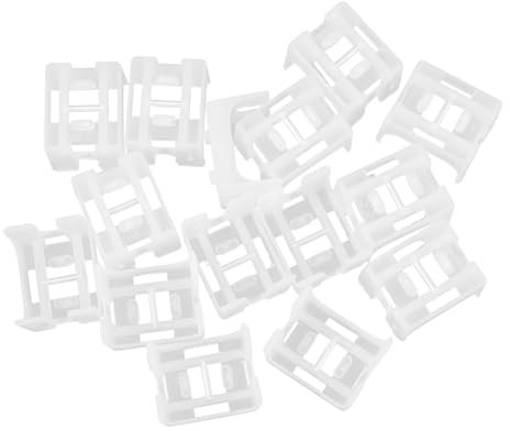 Warmhm 15pcs Vertical Blinds Replacement Slats Blind Holder Bracket Cord Connector Chrome Plated Brackets Cord Holder for Household