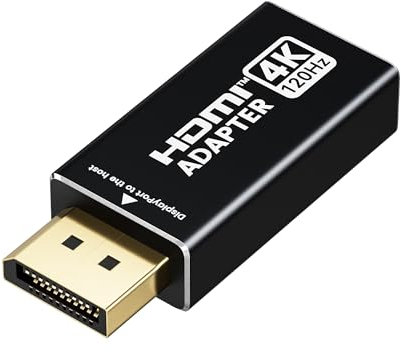 OHBUYAGN DisplayPort to HDMI Adapter 4k@120HZ, Unidirectional DP Male to HDMI Female, Supports 4K@120Hz, 2K, 1440p@60Hz, 1080p@120Hz,Compatible with HDTV, AMD, NVIDIA, Dell, Projector, PC, Desktop