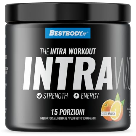 BestBody - Intra Workout - Aminoacidi, Vitamine e Minerali per gli Sport ad Alta Richiesta Energetica ed Elevata Sudorazione, Vegan, Gusto Arancia, 210 grammi