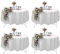 WANDGU Paquete de 4 manteles redondos: 213 cm, sin manchas y arrugas, ropa de mesa moderna, resistente a las manchas, mantel blanco para bodas, banquetes, restaurantes, recepciones