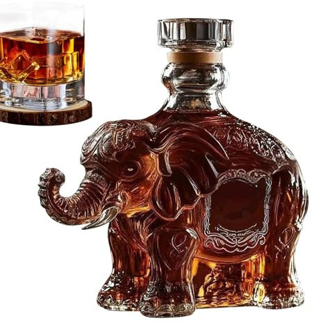Caraffa in vetro da whisky, bottiglia da liquore, decorazione per la casa, caraffa in vetro a forma di animale, caraffa per alcol, bourbon, vodka, brandy