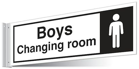 V Safety Boys Panneau de sécurité pour vestiaire 450 x 150 mm – Panneau de sécurité intérieur 3 mm