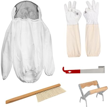 Sharplace Veste d'apiculteur, équipement de Protection Haut de Gamme avec Voile d'escrime, Combinaison d'apiculteur, Veste d'abeille pour
