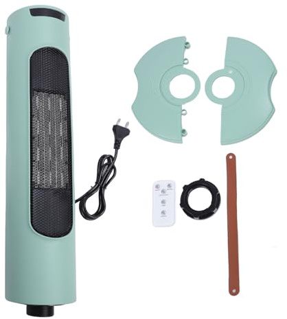 ZJchao Calentador de torre portátil con diseño giratorio y control táctil función de temporizador mando a distancia para dormitorio oficina (GREEN)