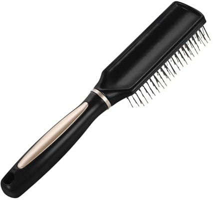 VICASKY Peigne de Massage pour Cheveux Noir en Plastique Léger Design Plat, Favorisant la Circulation Sanguine, pour Hommes et Femmes