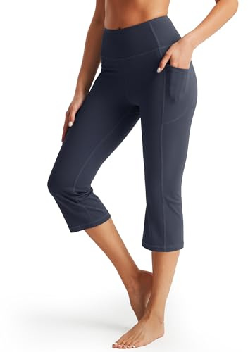 Libin Leggins Mujer Verano Pantalón Pirata MallasCortas | Deportivos Mujer Push Up(Suave, Cintura Alta, Ejercicio, con Bolsillos) Pantalones Deporte Yoga Running Transpirable y Mallas