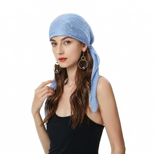ZLYC Damen Chemo Turban Mütze Vorgebundenes Kopftuch Headwraps Leichte Hut | Leicht Atmungsaktiv