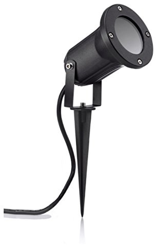 Auraglow Deep Recessed GU10 Holder Garden Spike Light Floor or Wall Mount Lamp, Outdoor Uplighter