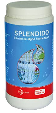 Polvere Antialghe Splendido, dose per 20.000 litri, sicuro per pesci, piante, animali (Grande (per 20.000 lt))