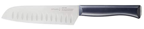 Opinel - N°219 Couteau Santoku Intempora - pour Hacher, Émincer Poissons/Crustacés - Lame Inox Rigide - Manche Polyoxyméthylène Robuste - Fabrication Française