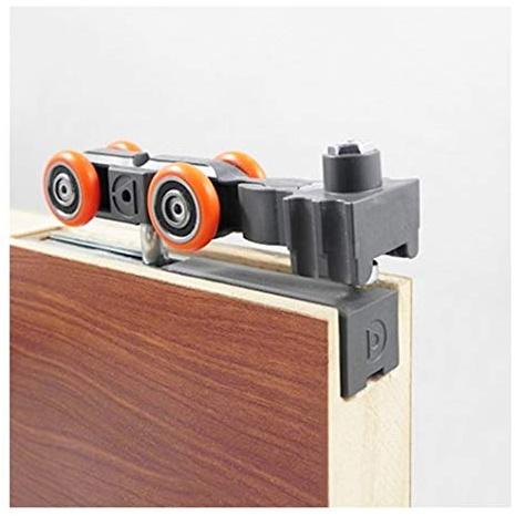 DUCASSE Herraje Accesorio corredera 80Kg DN80 Madera Oculto, Negro, 0