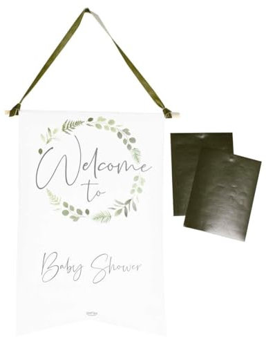 Ginger Ray Botanical Baby Shower Panneau de bienvenue personnalisable