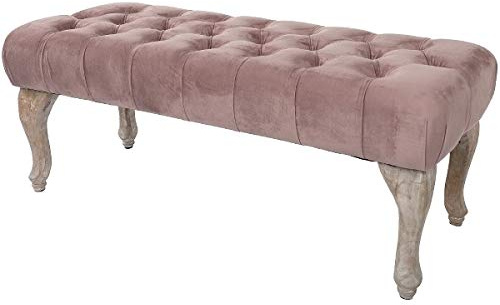 MyFlair Polsterbank, Stoff, Schaumstoff, Holz, Lila, 100 x 42 x 40 cm