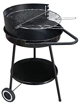 LCRACK BBQ-Grill, Vermenschlichen tragbar Einstellbar Multifunktions Grill Draussen Runden Stark Holzkohle Grillfeuer (Farbe : Schwarz)
