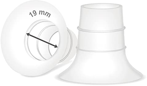 Maymom 2 x 19mm Compatible with Medela and 24mm Shields Flanges Compatible with Wearable Cups, Reduces 24mm Channel to 19mm