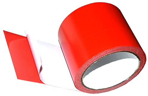SEIYOGDS Planen Reparaturband, 5M lang Abdichtband für Pool, Zelt, Plane, Dachrinne, Schlauchboot, Stark klebrig | Wasserdicht | Abriebfestigkeit (8 cm Breit, Rot)
